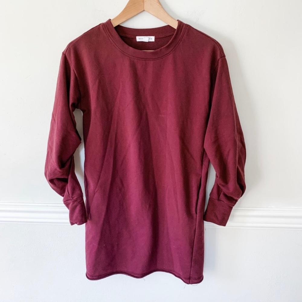 Nordstroms Socialite Maroon Sweatshirt dress